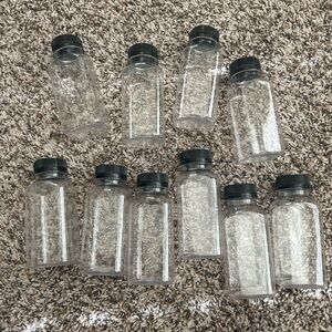 10 pc 8oz plastic bottles with caps